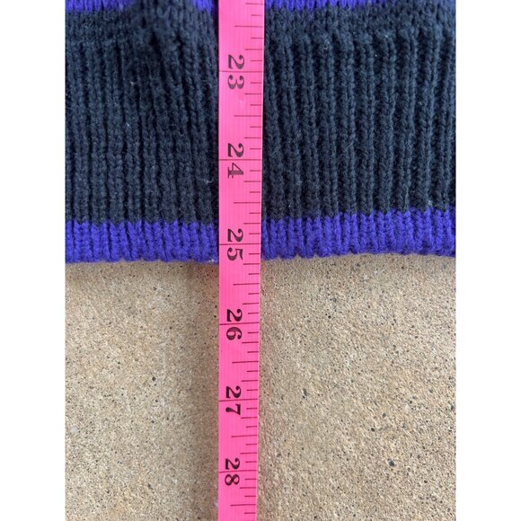Vintage McGregor Purple & Black Geometric Knit Sweater Crewneck O3 - Picture 4 of 4
